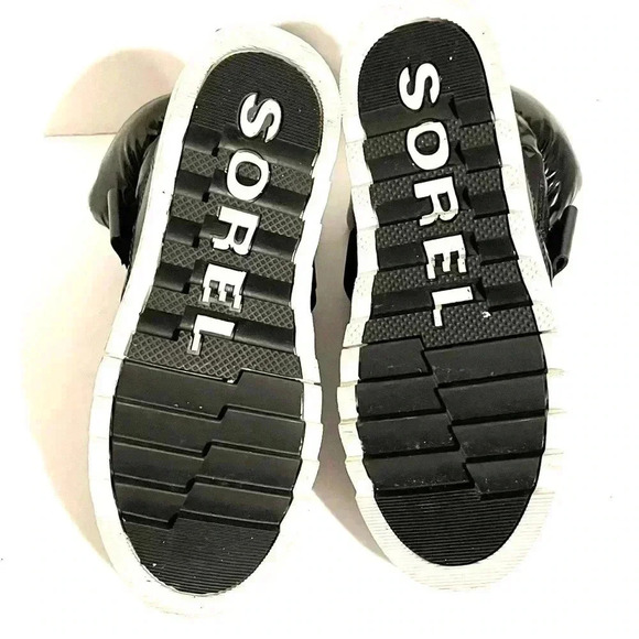 Sorel Black Size 6 Joan of Arctic Next Lite Strap Puffy Boots Hi-Top Black Shiny - Picture 5 of 11